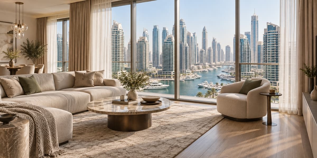 Furnishing an Apartment in Dubai Marina & JLT: Floors, Curtains & Furniture