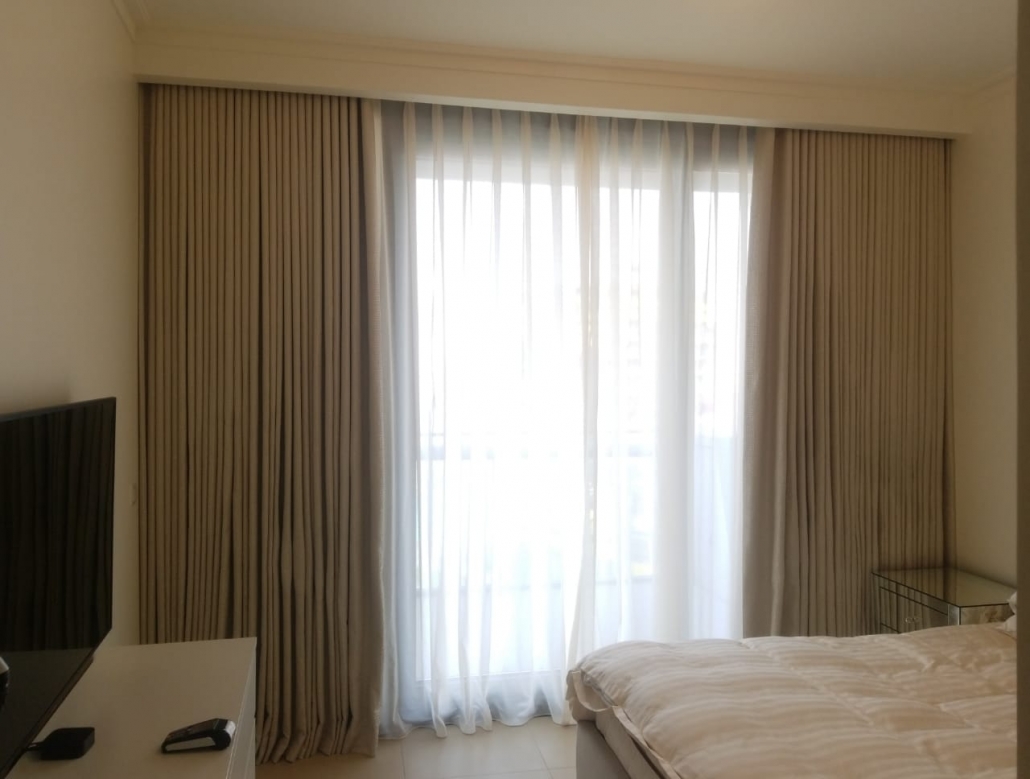 White Living Room Curtains In Dubai