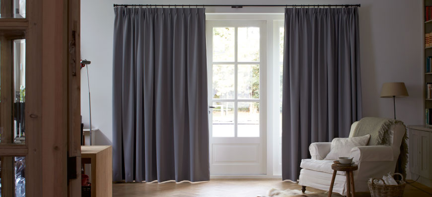 Living Room Pleat Curtains Dubai